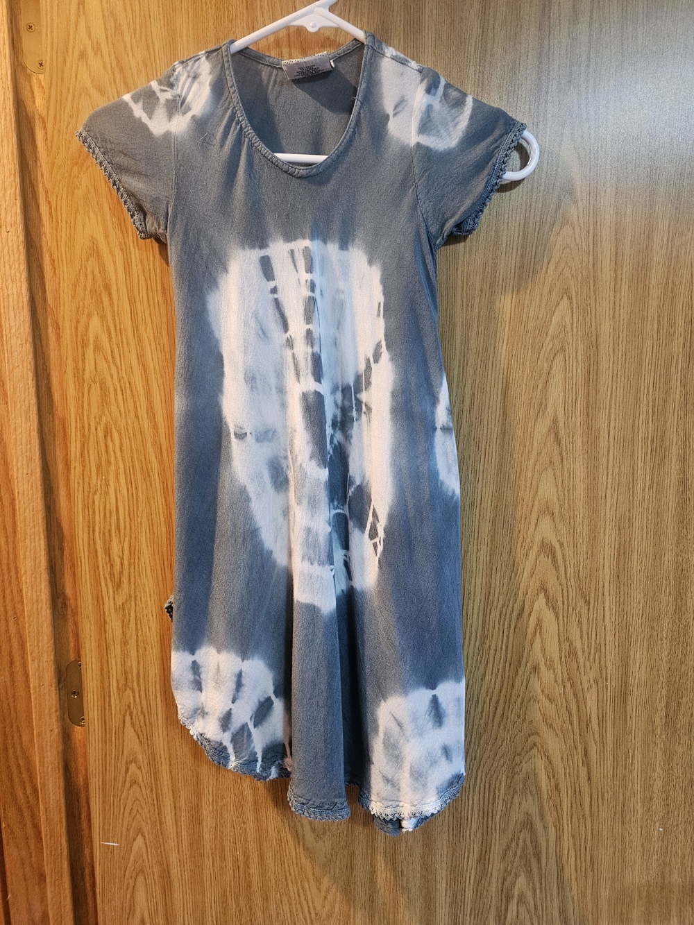 CYN by Cynthia Mehra Tie Dye Handkerchief Hem Dress
